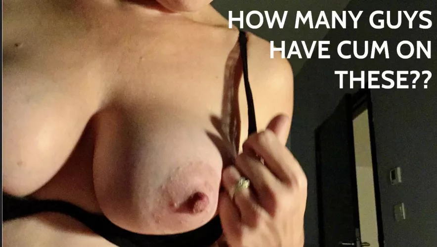 I’m working on capping more pix of my wife I wonder how many guys have cum on her tits or face before we met