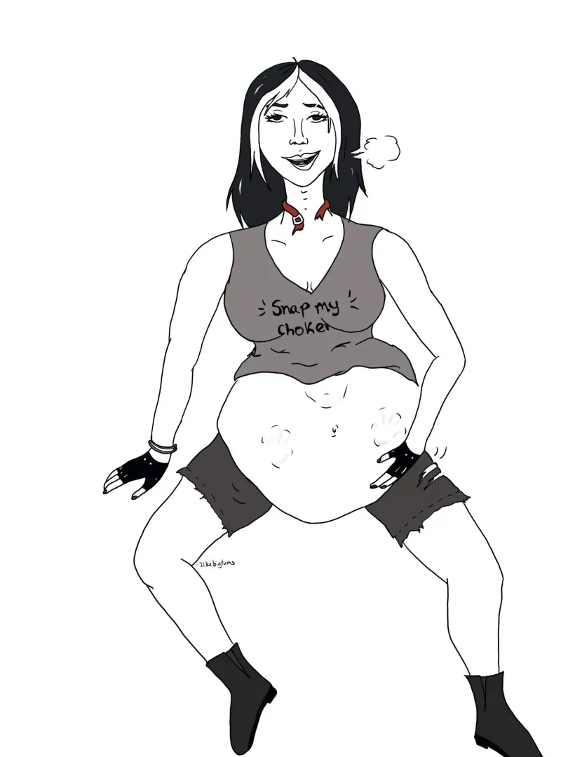 {image} first ever vore art- a big titty goth misunderstanding f/?