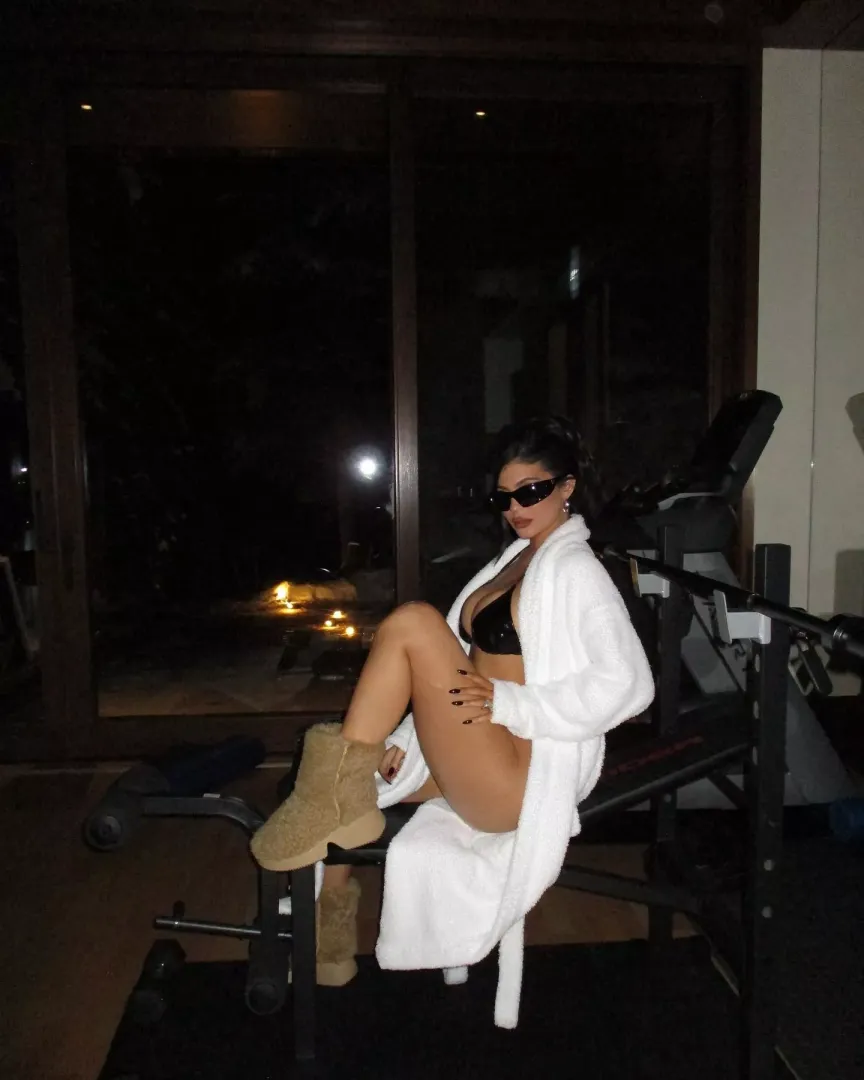 In bathrobe