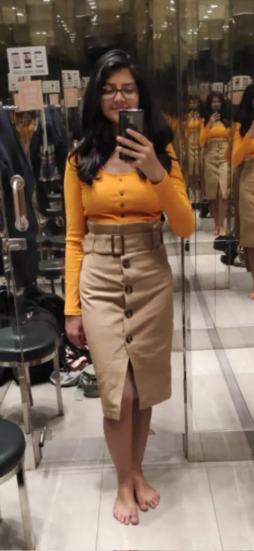 In changing room
