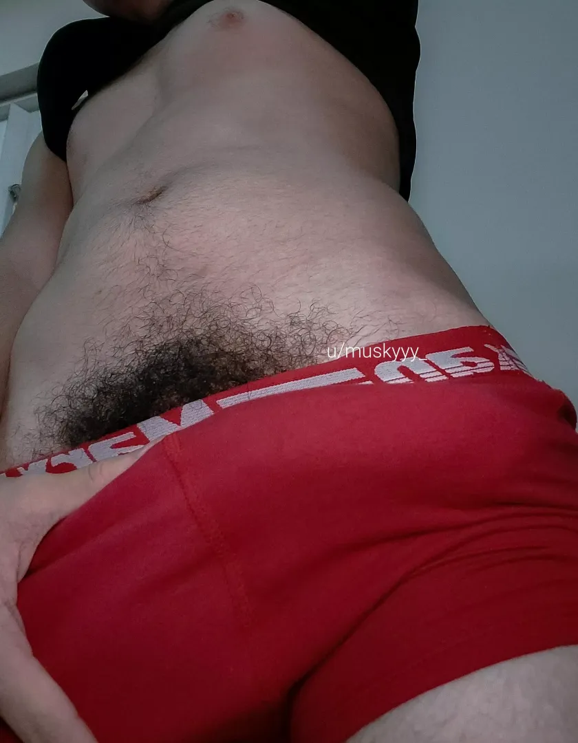 in red