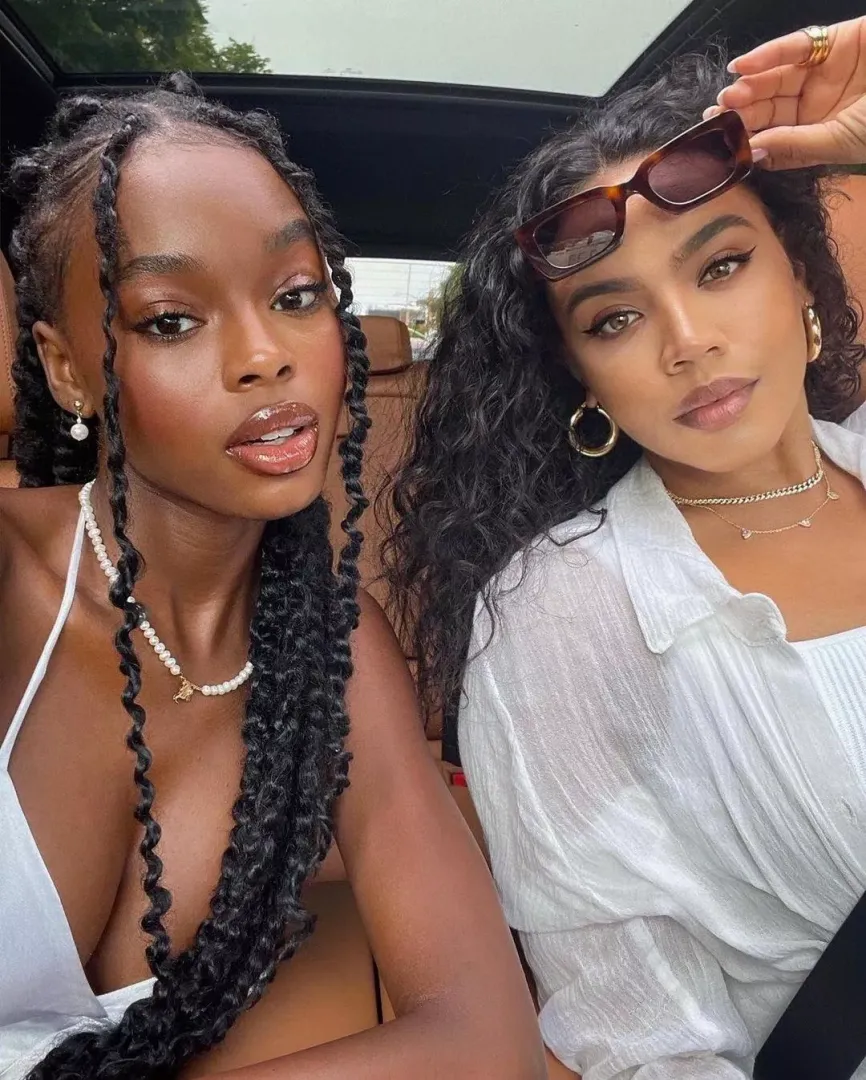 In the car