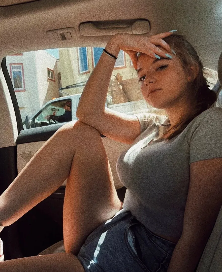 in the car