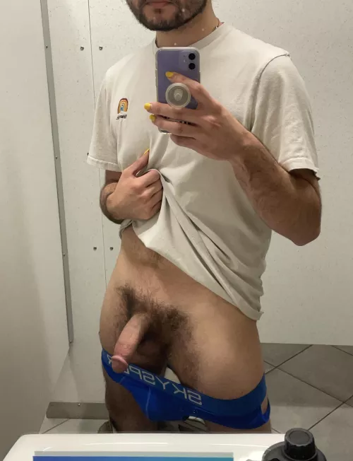 In the school bathroom 😉