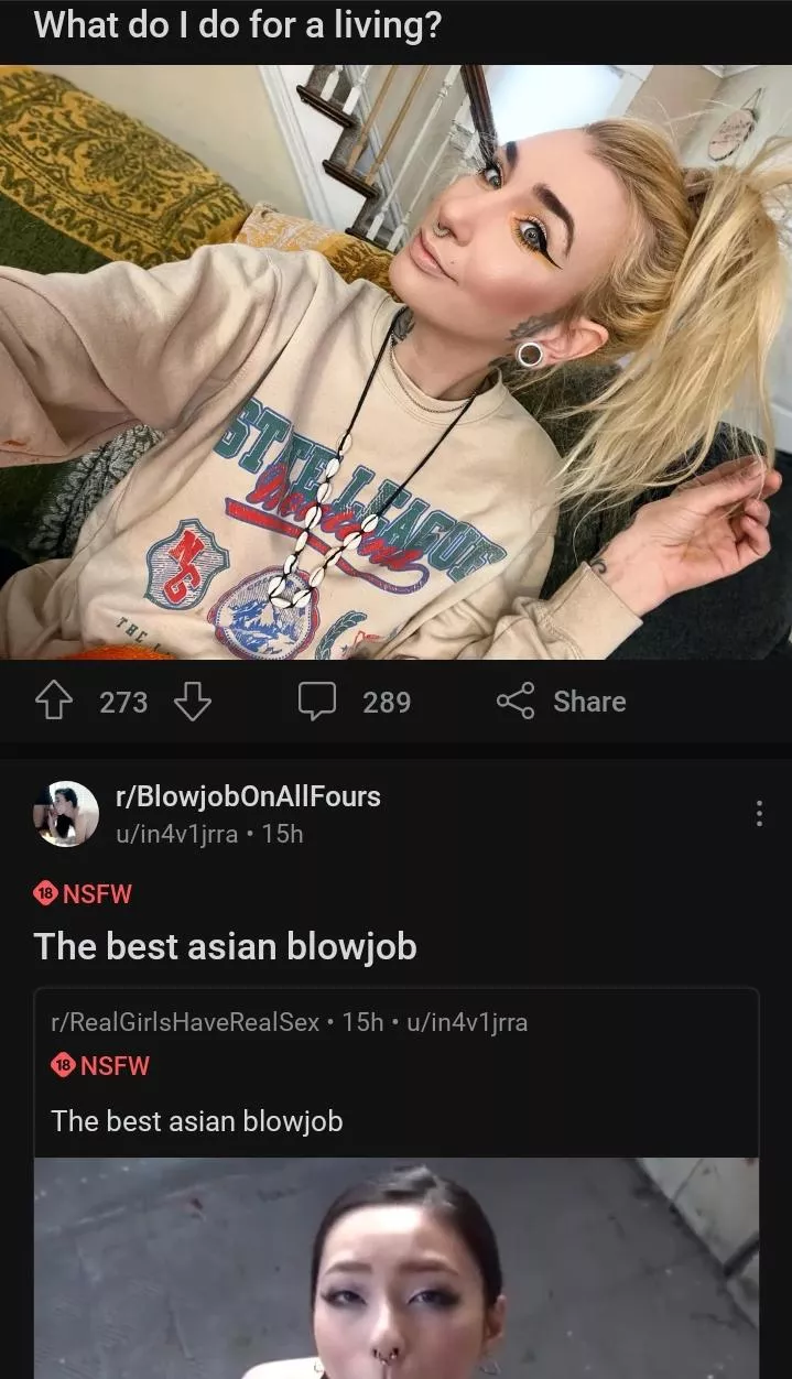 Is this what she does for a living?