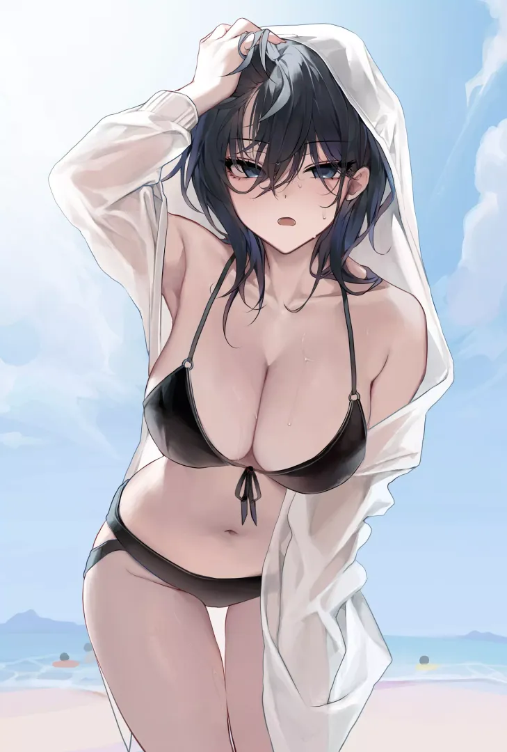 Ishimi at the beach [Artist's Original]