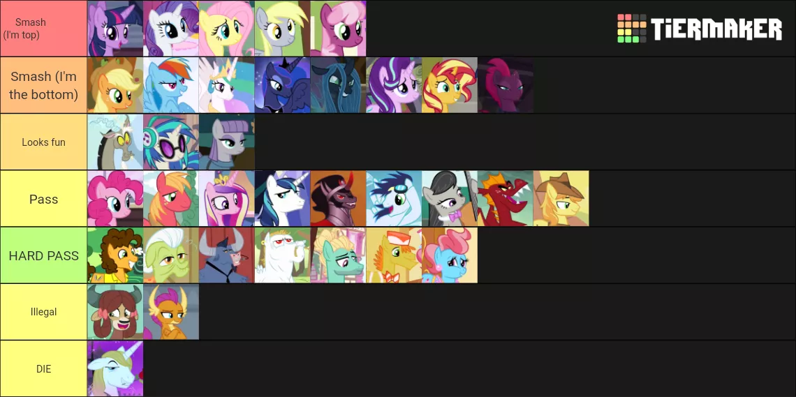 It doesnt have every pony but here's my Smash or Pass
