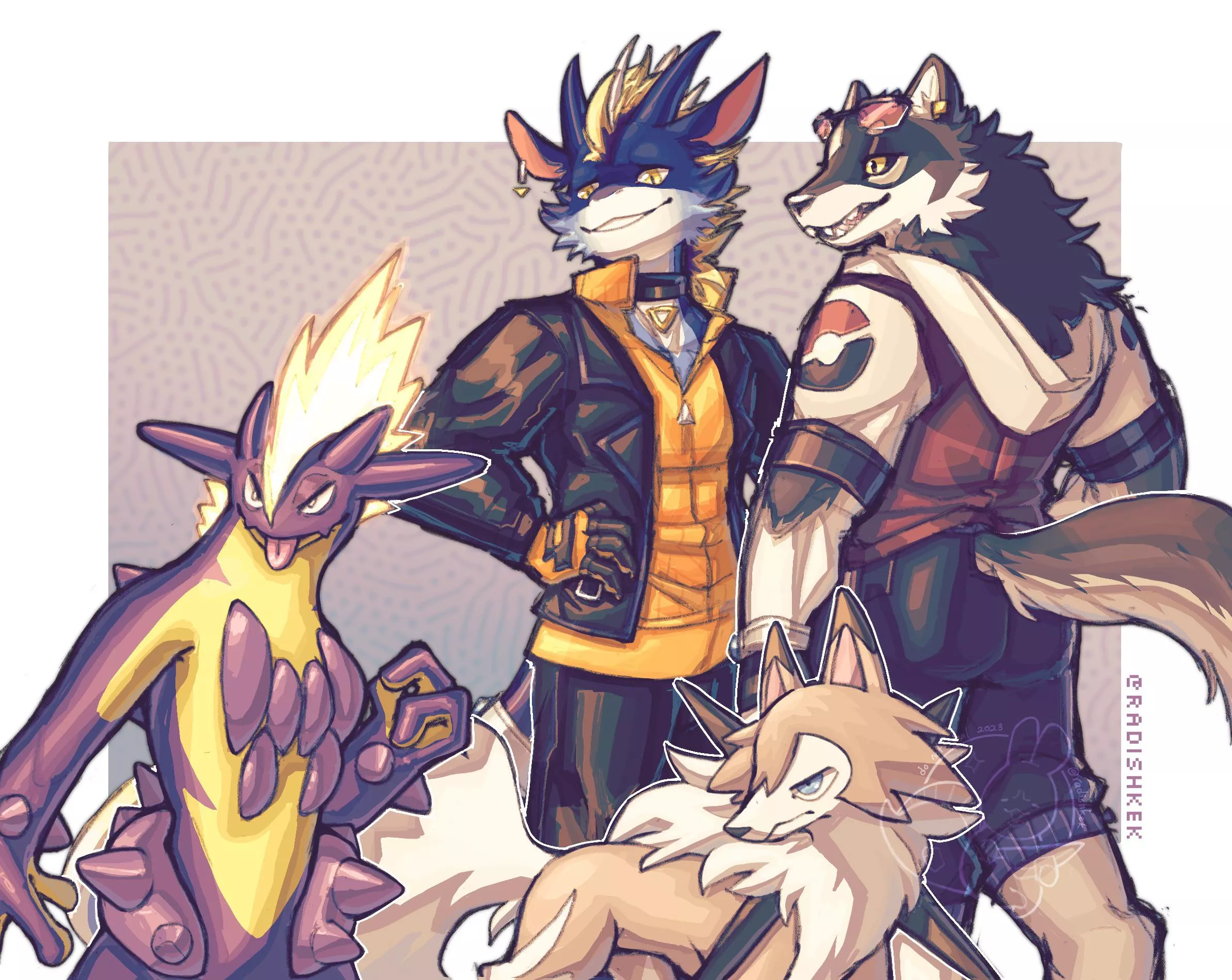 It’s a double battle! You ready for a fight? Comm piece done for @/teryxc and @/zephyxus on twitter! Art by me @radishkek