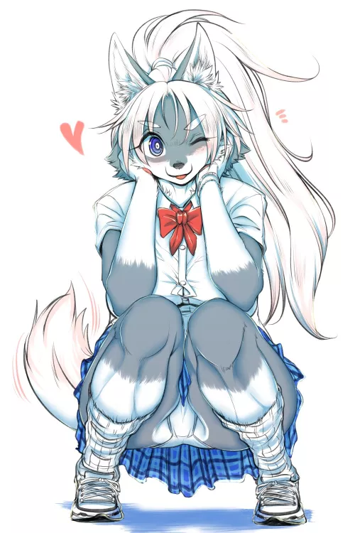 It's a reward for working hard this week too... ♪ [Q] (Art by: Ookamiwaho)