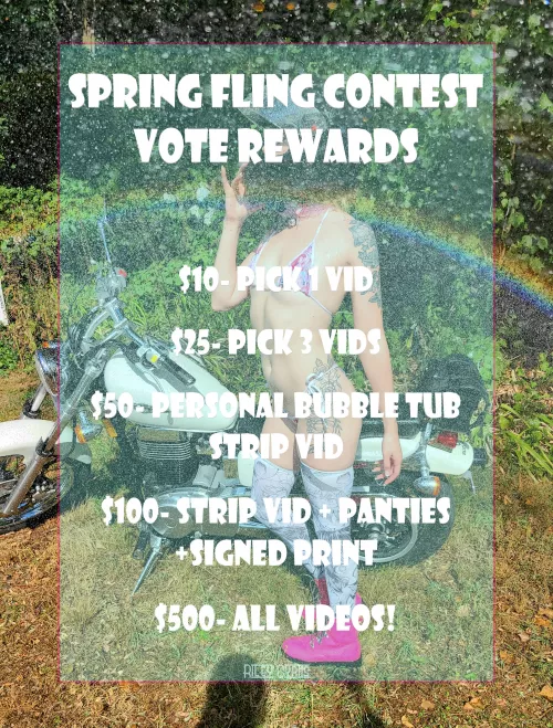 It's another stupid contest yaaaay! Gimme a vote for sweet rewards and specials 😇