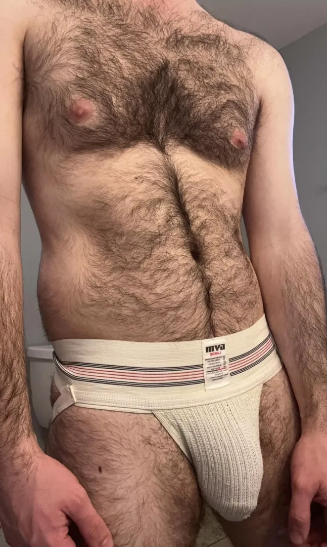 It’s been a long week, feels good to just relax in my jock for the night