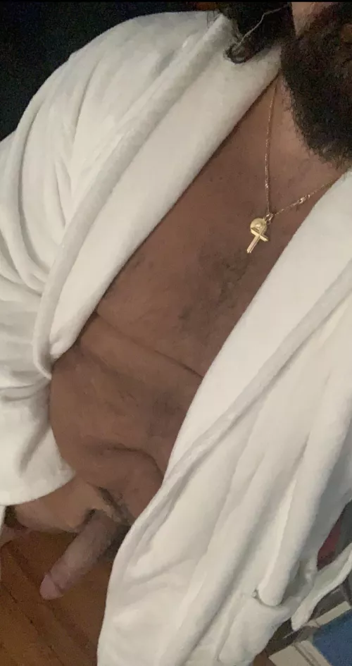 It’s starting to get cold, come snuggle up in the robe with me?