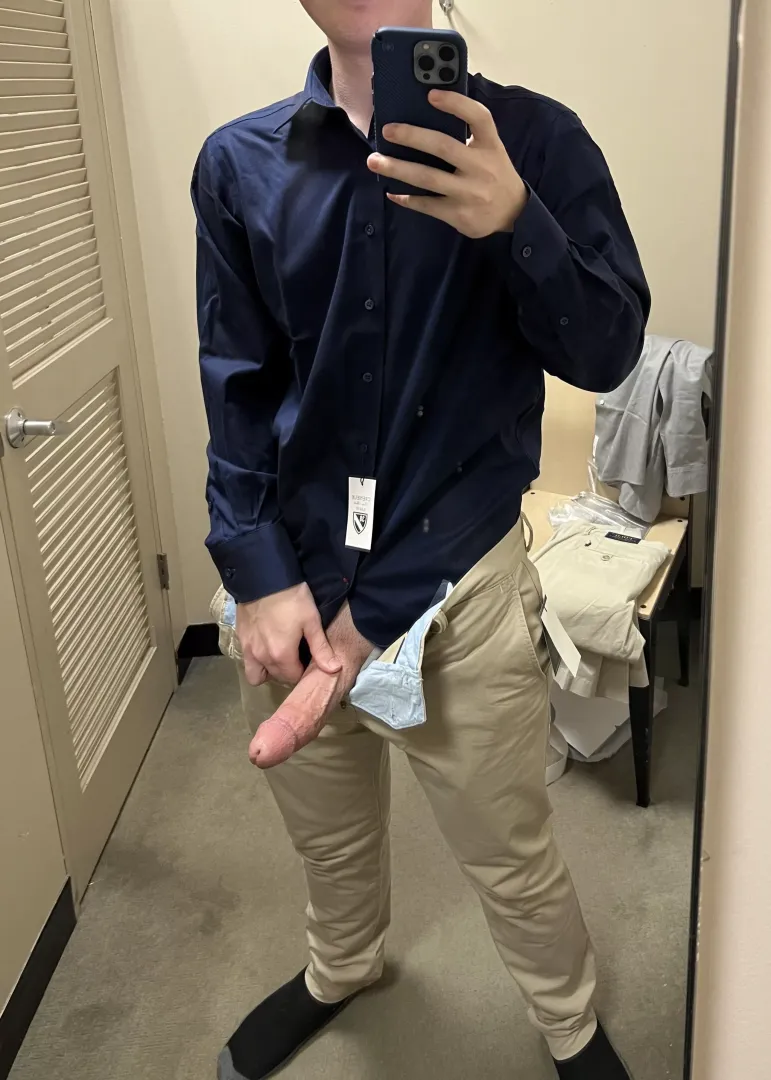 I've always wanted my cock sucked in a changing room