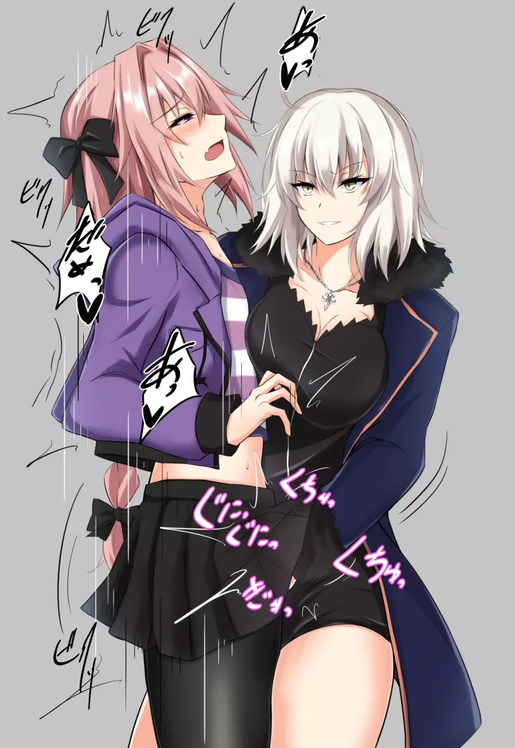 Jeanne toys with Astolfo