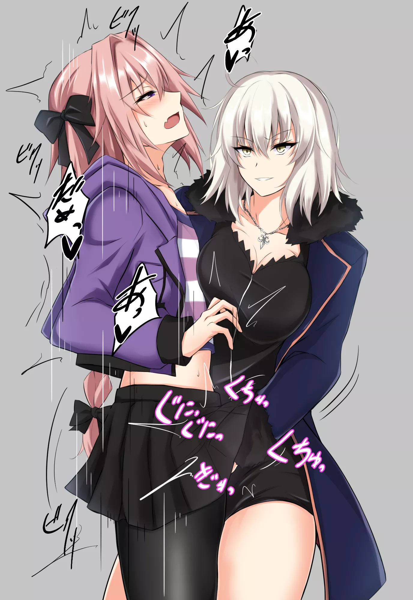 Jeanne toys with Astolfo 