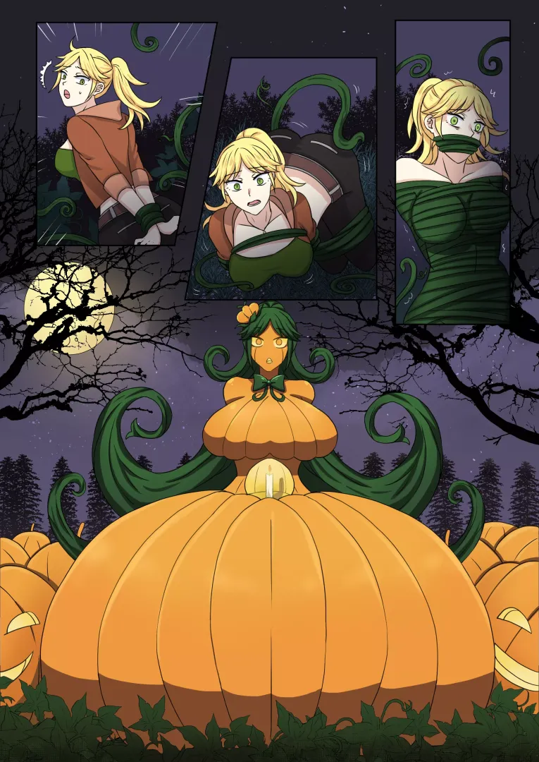 Jess transformed into a Pumpkin