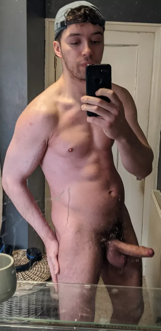 Just a British guy with an uncut veiny cock 😊