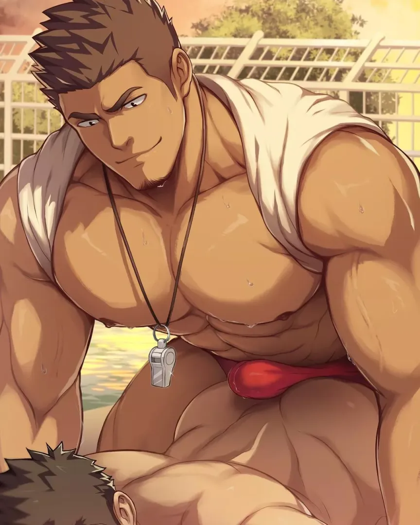 just a lifeguard doing his job