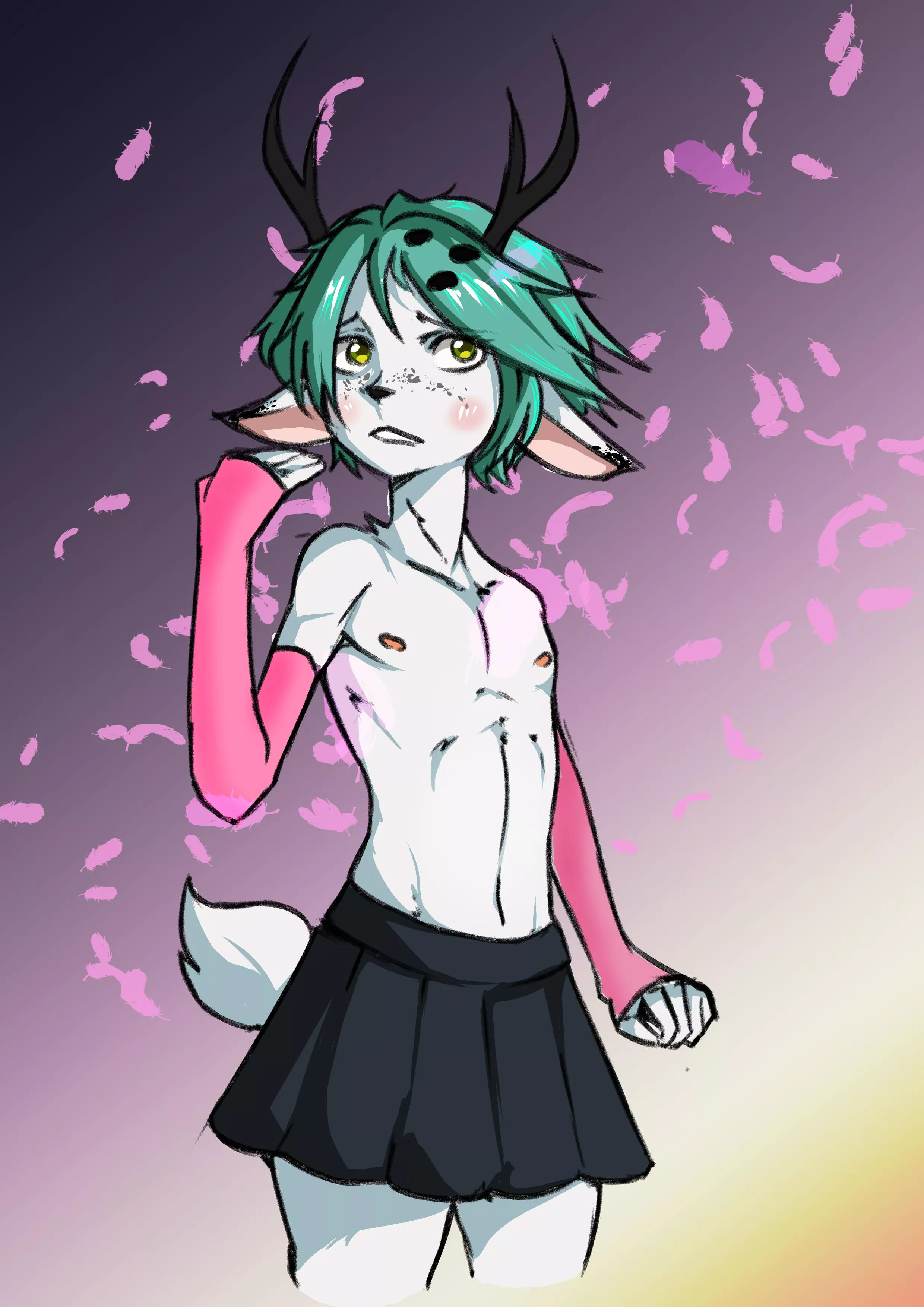 Just a lil drawing of my deer OC (art by me )