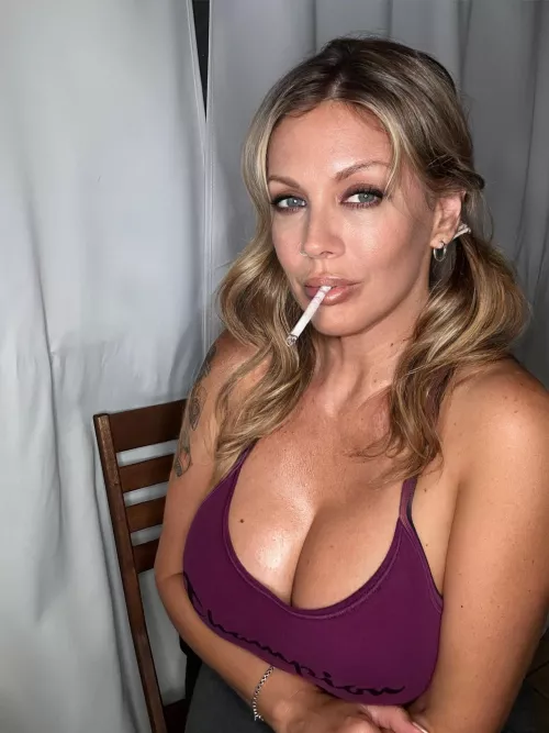 Just a little break after working up a sweat.