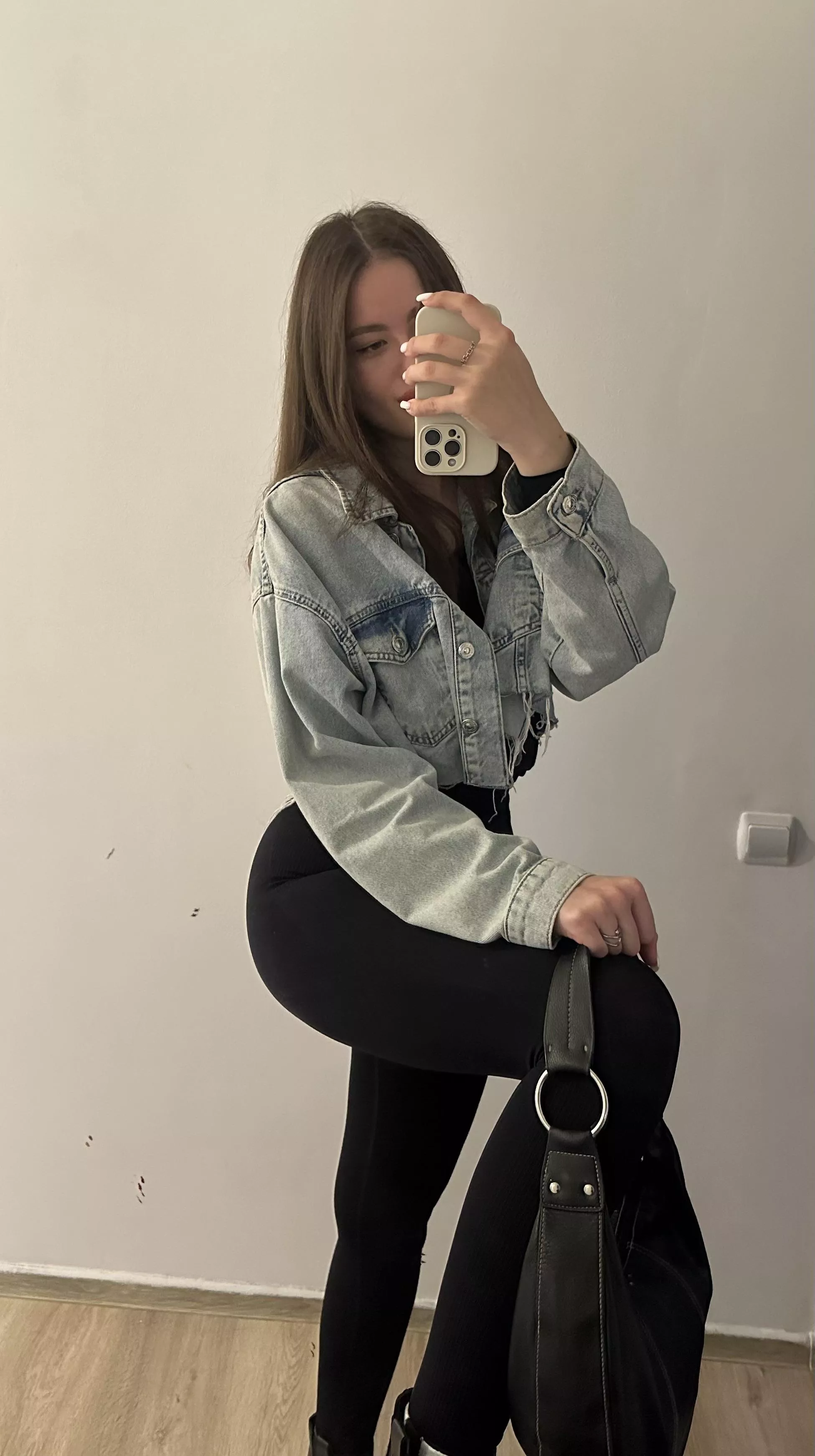 just a nice selfie in the mirror after college