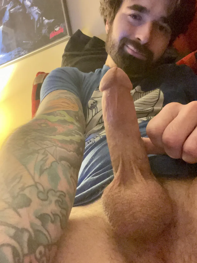 Just big enough to lick my balls while I grind down your throat