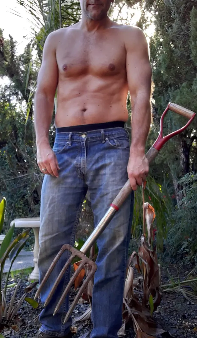 Just doing some yardwork. Want to give me a hand?