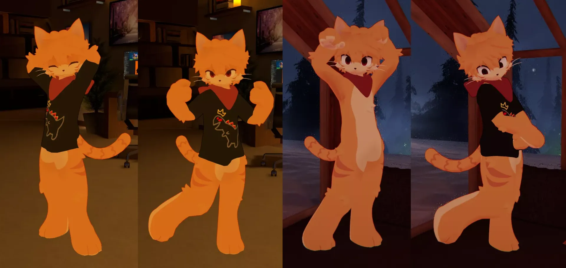 Just finished my 3rd VRChat model from scratch! (@sh_4rk on twitter)