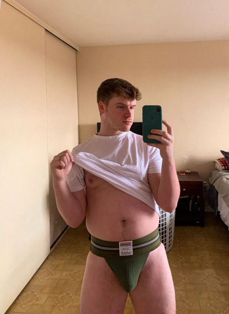 Just got a new jock strap today, what do we think? 😈