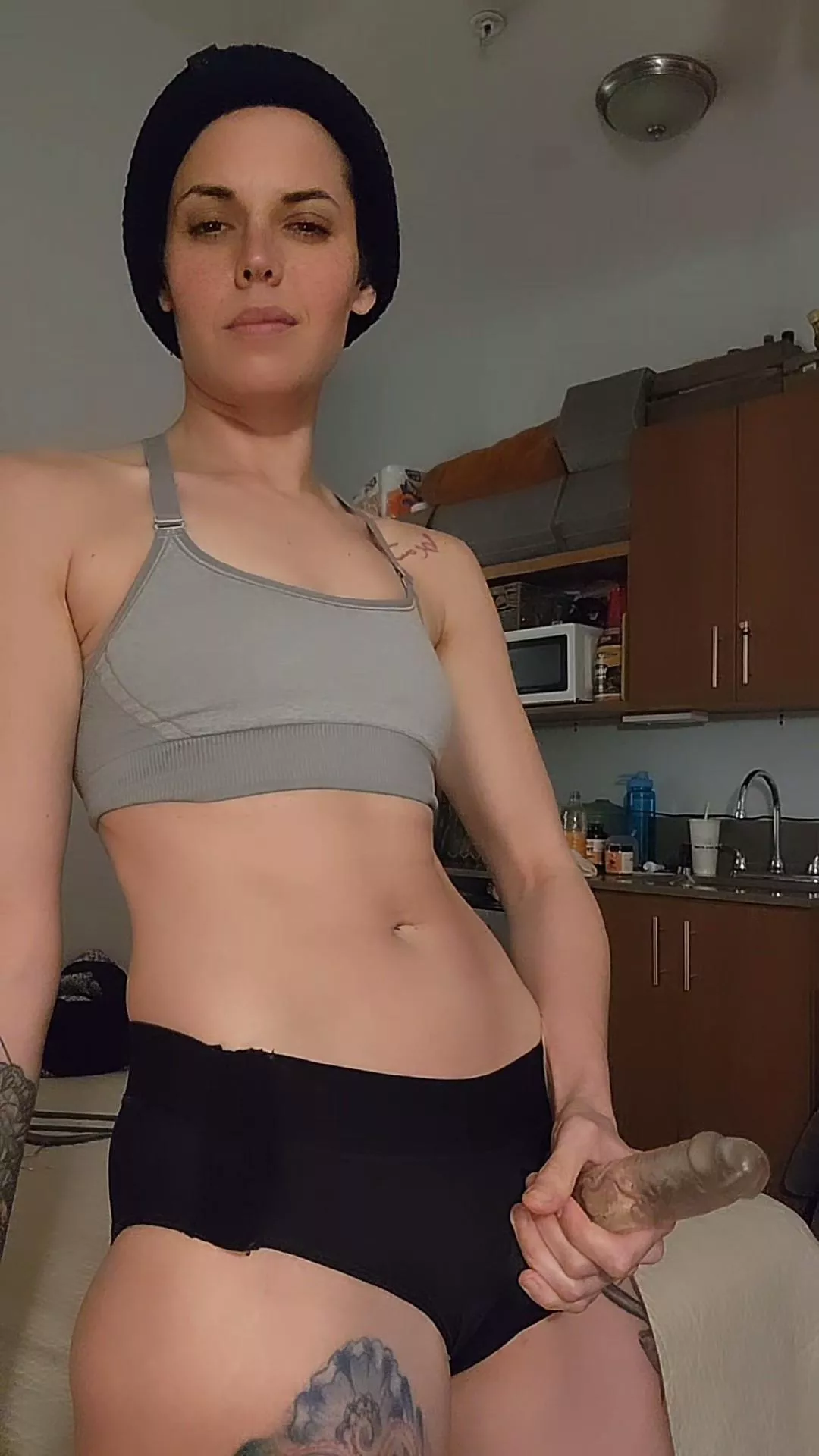 Just got back from the gym, now suck my cock you little bitch