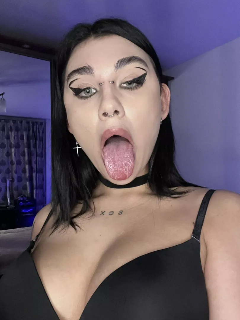 Just imagine: my wet tongue, my soft lips and your hard cock is getting pleased by them...