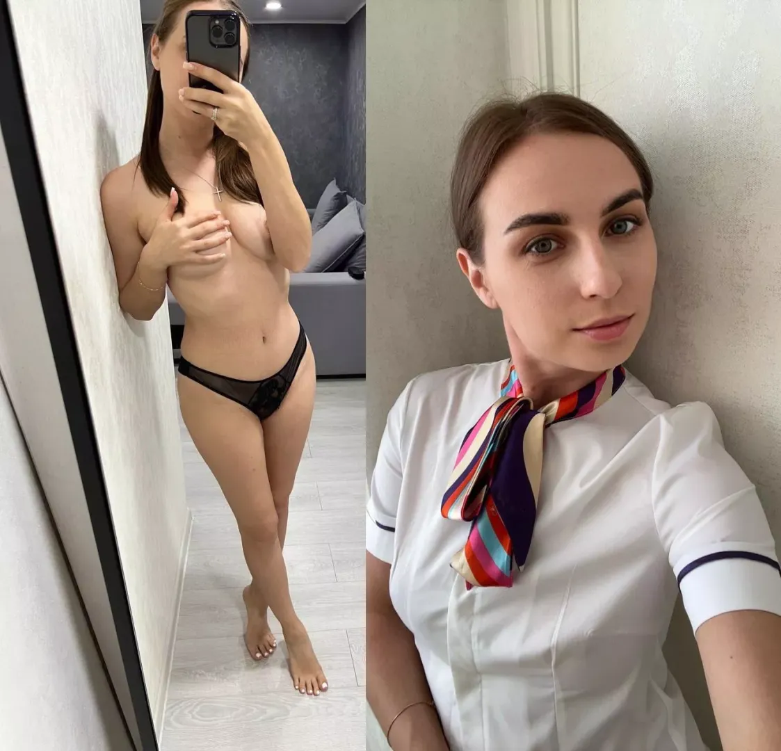 Just in case you're looking at a flight attendant and trying to picture her naked. Here's what it looks like.
