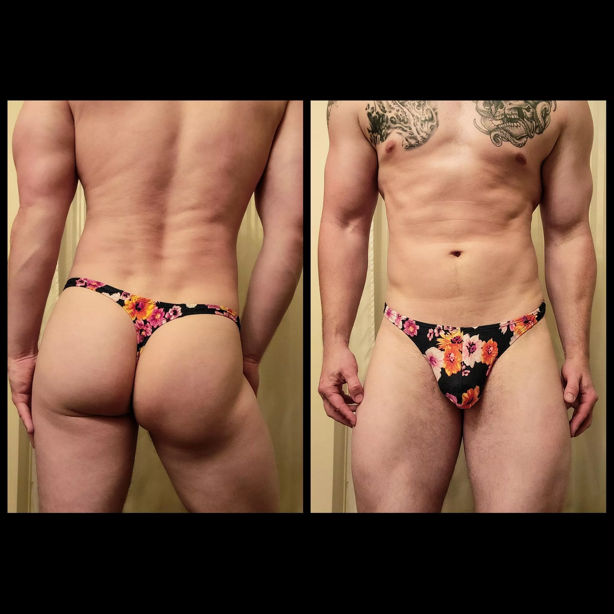 Just made this pair of pink floral and black