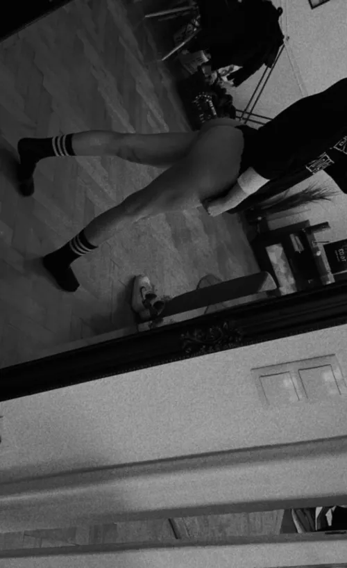 Just my juicy ass and high sock! 😊