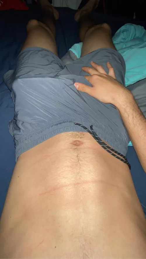 just slightly poking out