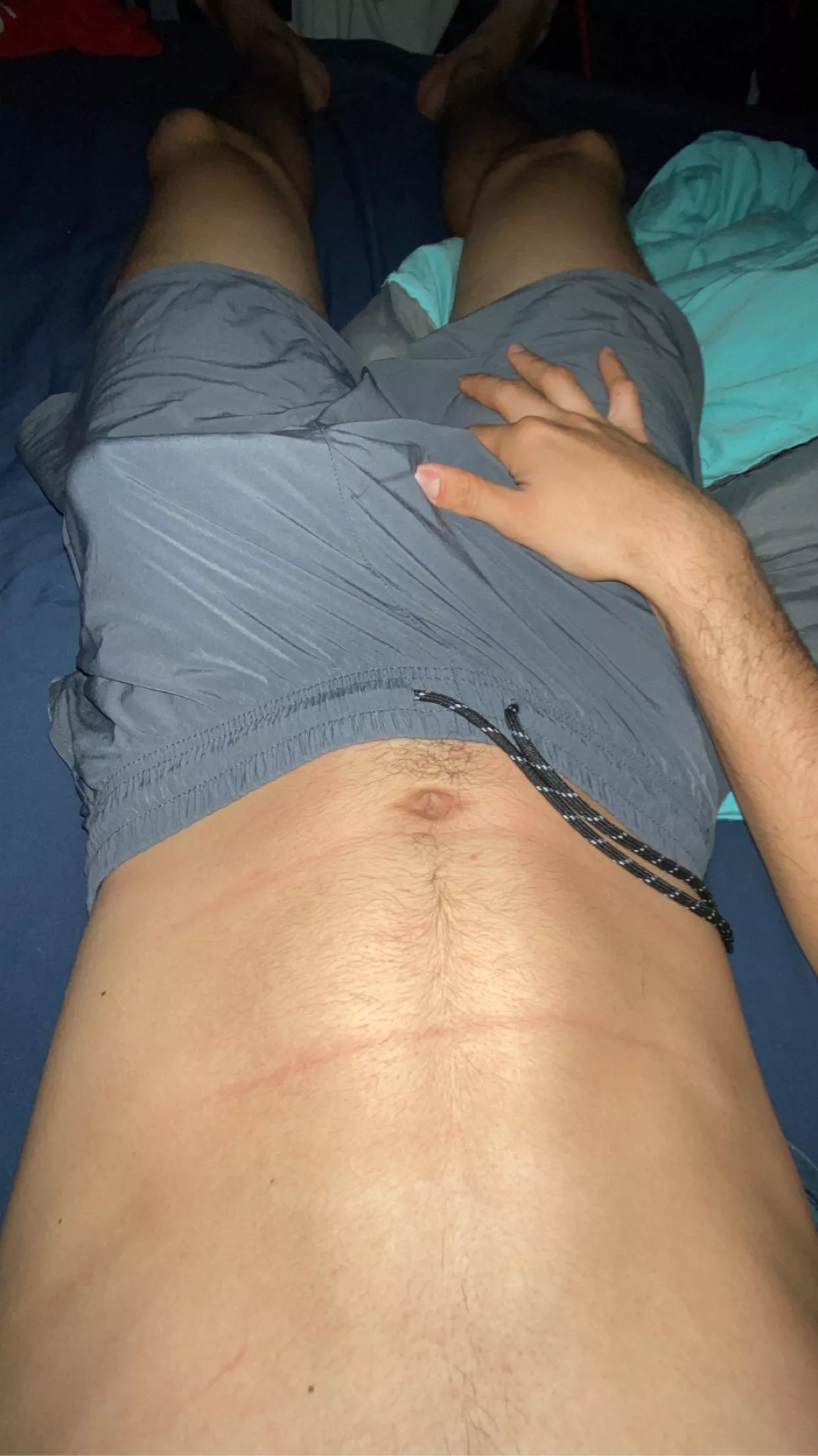 just slightly poking out