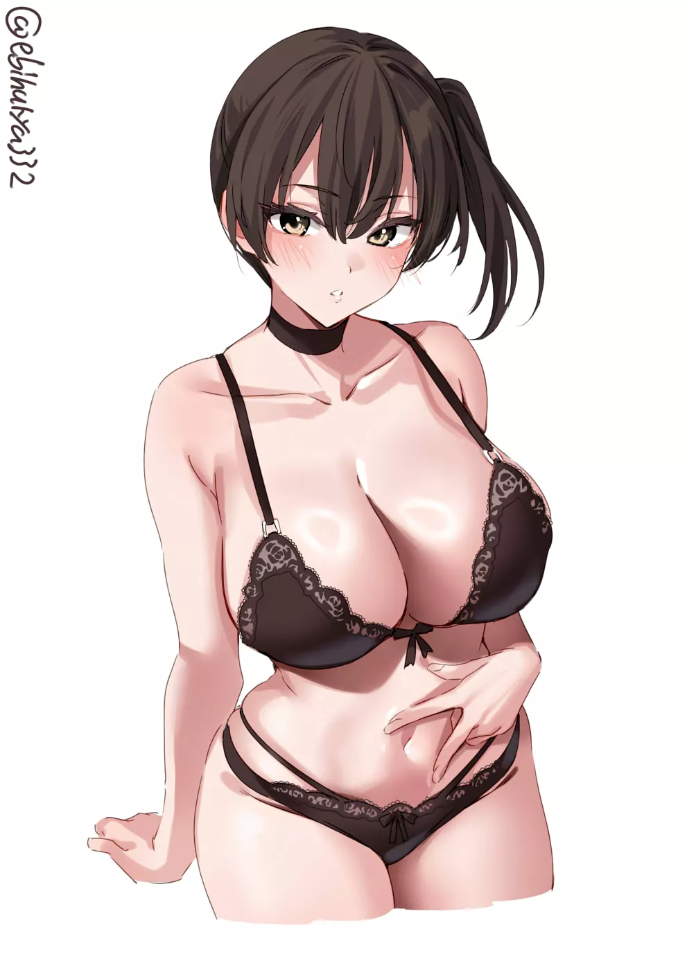 Kaga black underwear [Kantai Collection]