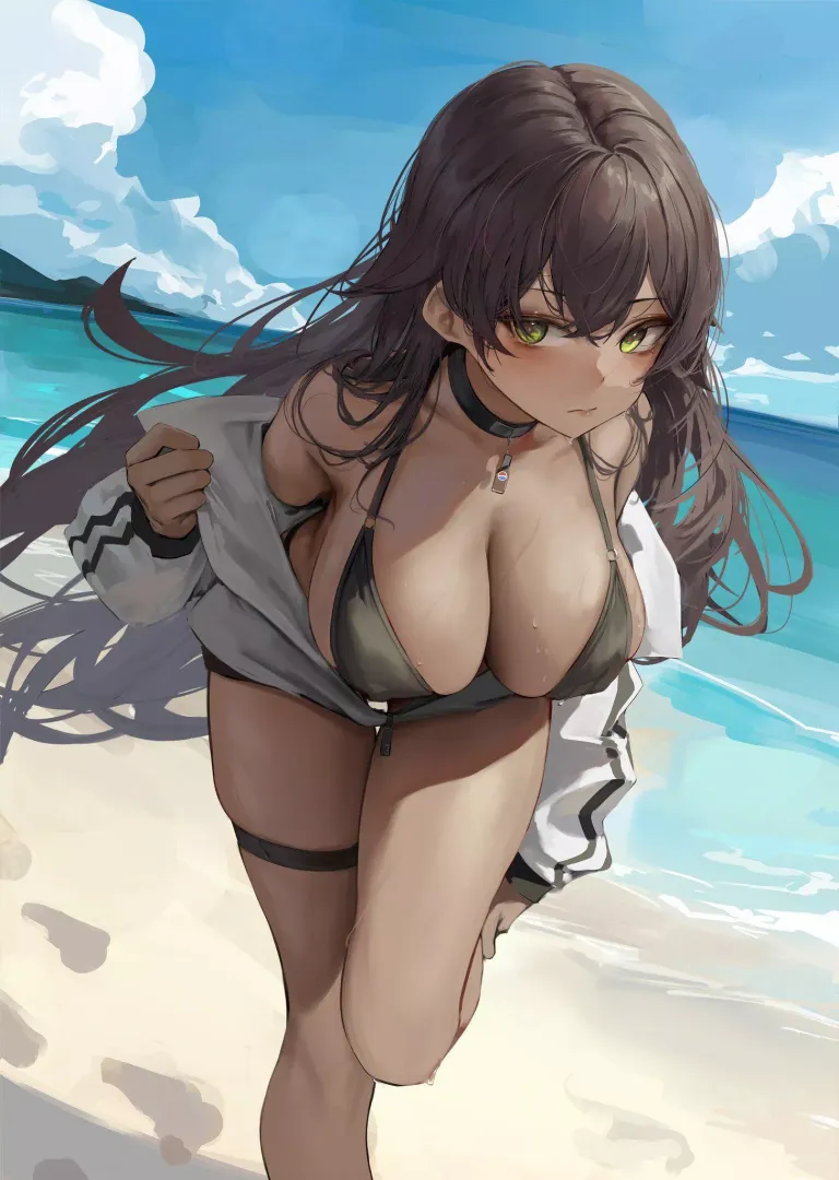 Karin at the beach
