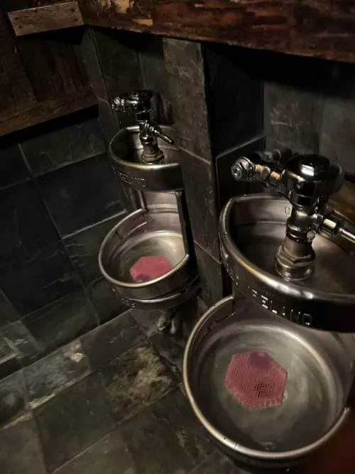 Keg urinals at Connolly's NYC