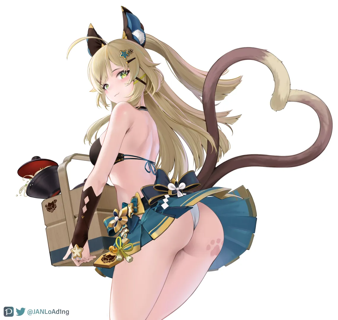 Kiara’s Cute Booty (Genshin Impact)