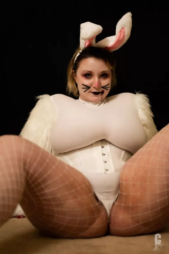 Killer rabbit of Caerbannog from Monty Python and the Holy Grail by HunnyThorne