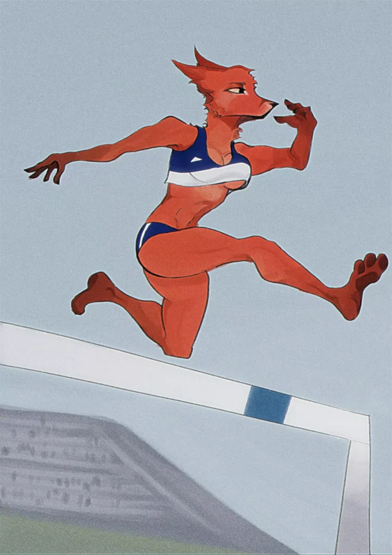 Kinda late but heres hurdler furry babe 💙 twitter@cactus_babus