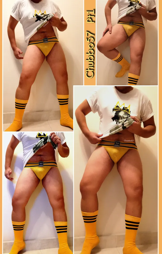 Kink: Jockstraps. Jocks, socks & my yellow Basquiat. 🍌🩲🧦🍋😉