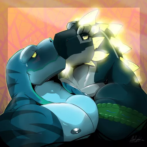 Kissing a bro goodnight (by @AlienSymbol)