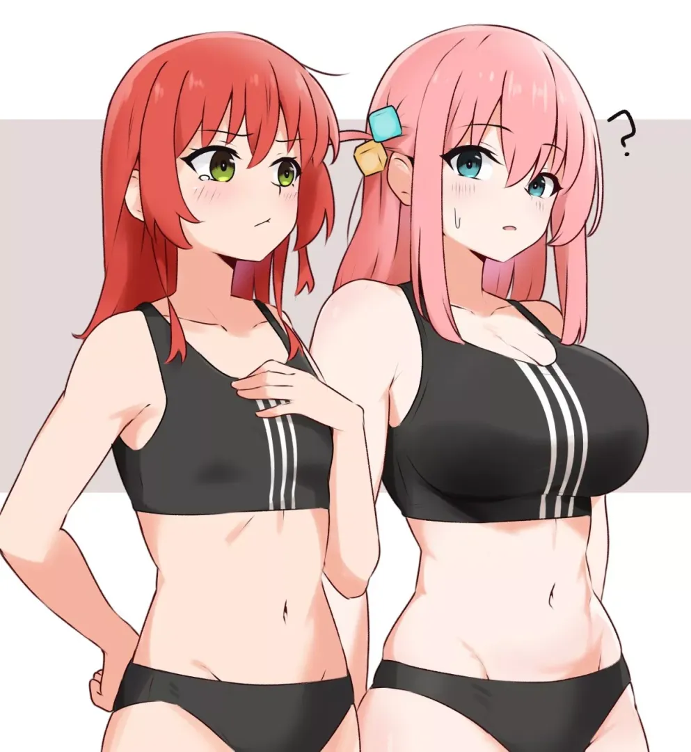 Kita Comparing Her Chest To Bocchi's (Bocchi The Rock)