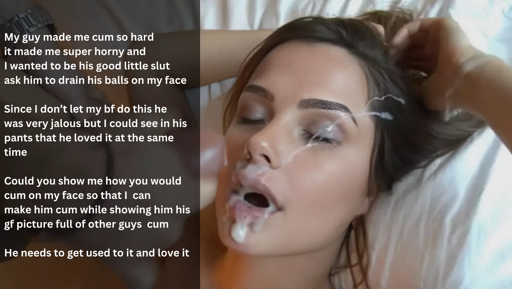 Knowing that some guys are masturbating while thinking about me being there slut is super exciting... And I want my bf to know how much cum I could get 💦😈