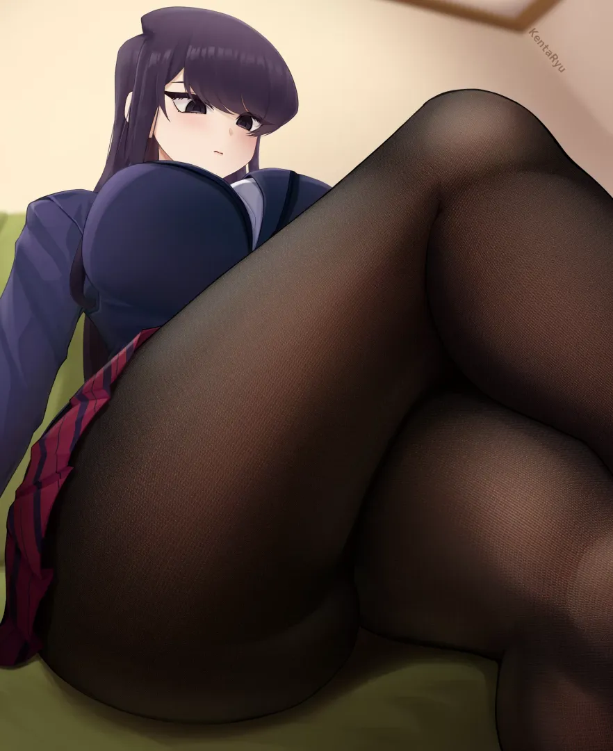 Komi-San Crossing Her Legs In Her School Uniform 