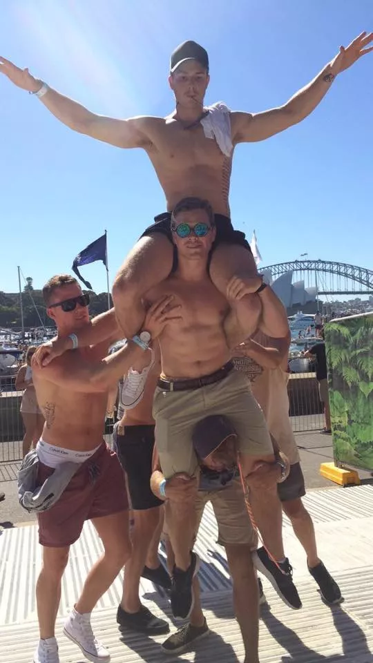 Lads getting handsy