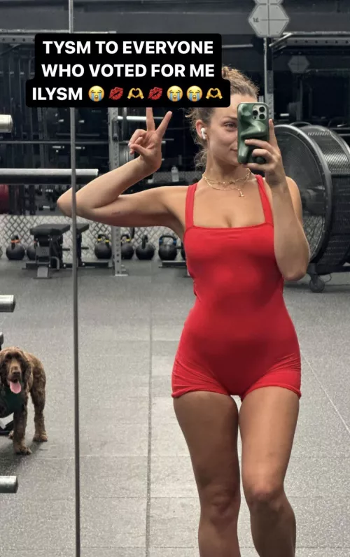 Lady in red