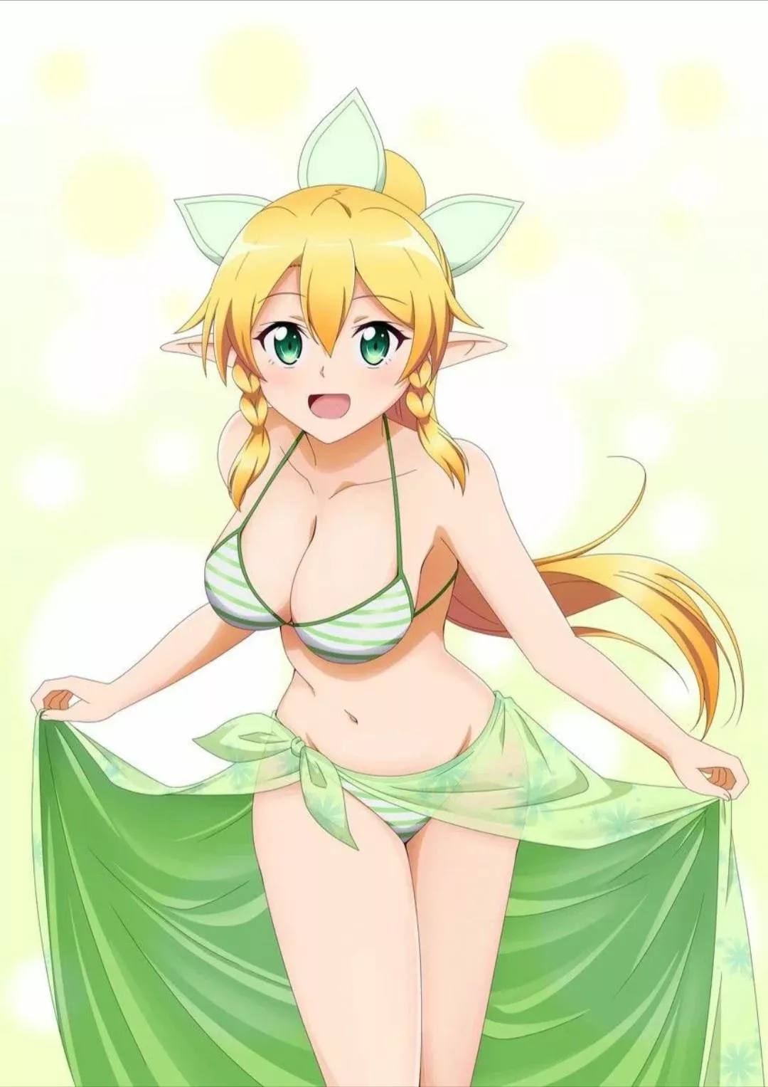 Leafa in a bikini